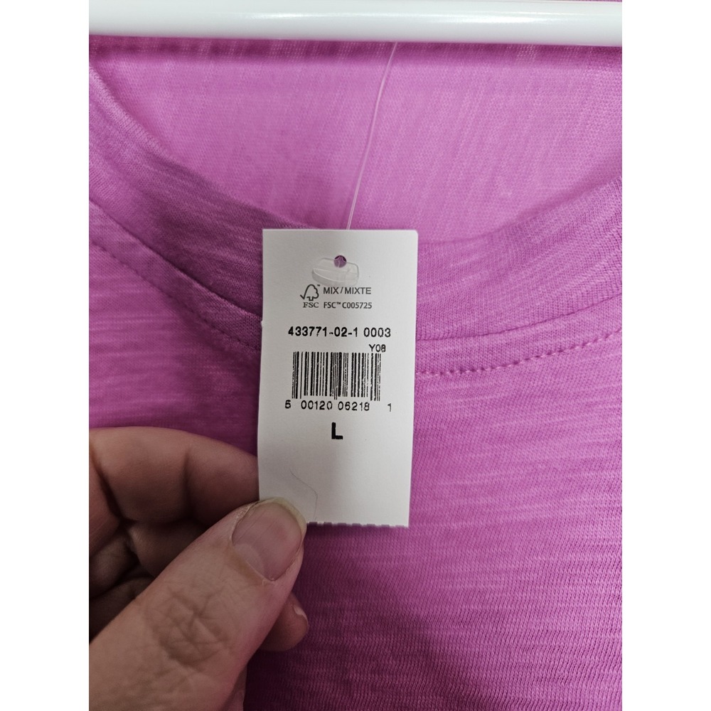 Gap Women's Pink Short Sleeve T-Shirt Dress Size L Tie Front Waist 100% Cotton - Picture 4 of 8